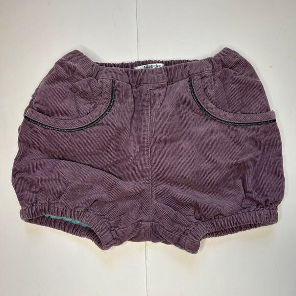Baby Boden Purple Corduroy Ruffle Shorts - Size 6-12 Months - Picture 3 of 4